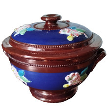 SARREGUEMINES, pot couvert en