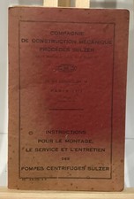 Livre ancien compagnie de construction mécanique procédés Sulzer Paris