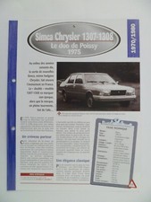 CARTE FICHE AUTO SIMCA
