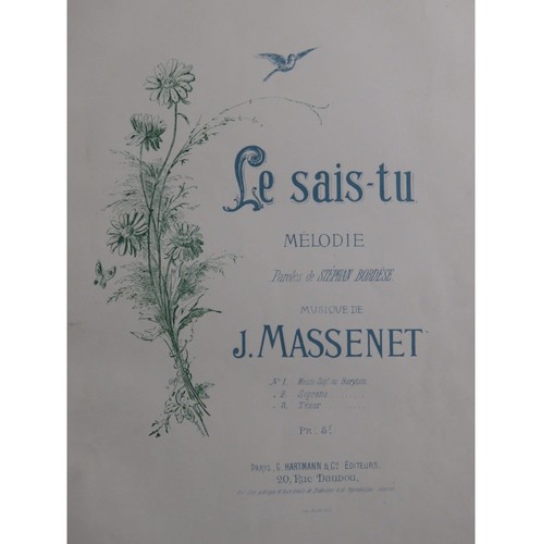 Massenet jules sais - jules, sais-tu