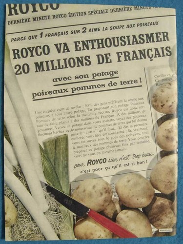 Publicité papier soupe - publicité,