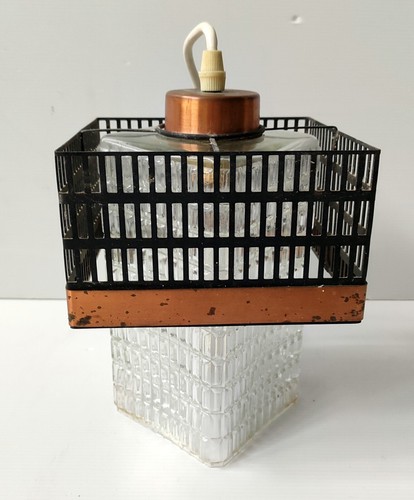 Lustre suspension verre presse - suspension,