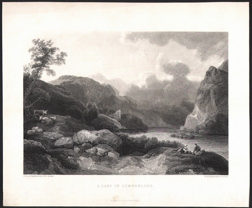 1840 gravure originale lac - 1840,