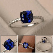 Bague diamant bleu foncé