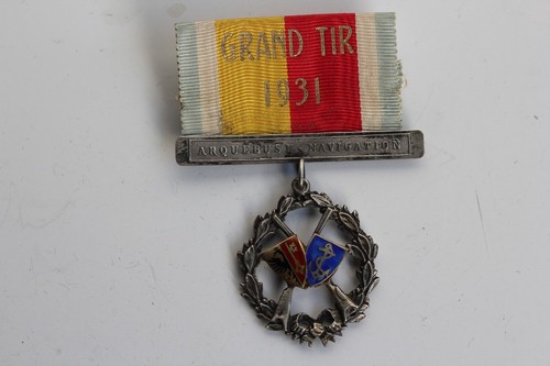 Médaille tir argent genève - tir,