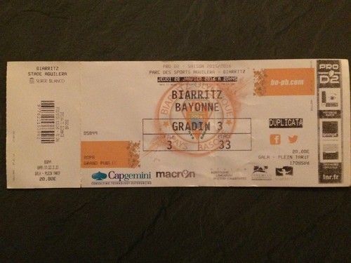 Ticket rugby biarritz - biarritz,