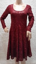 RBF22/Originale Robe Bordeaux 03322  Fleur Visuel Dentelle Imitation Cuir T0 TU