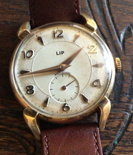 LIP AntichocPl/Or-cadran structuré/corne de vache-Circa 1960/70-Etat fonctionnel