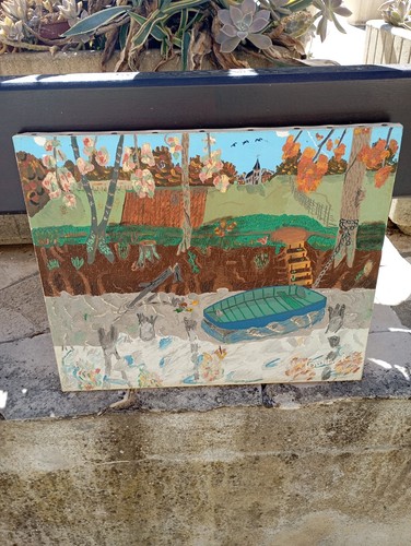 Courty tableau acrylique - courty,