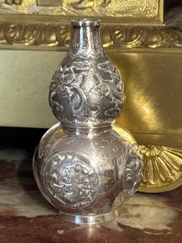 Vase miniature argent chine - ,