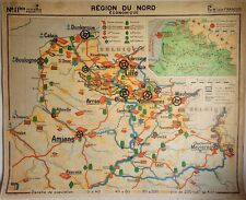 Carte ancienne Région du Nord Hachette Carte Scolaire Géographique