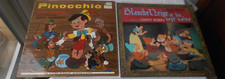 WALT DISNEY Livre-disque  LOT X 2 LP  33T   BLanche Neige & PINOCCIO 1956  TBE