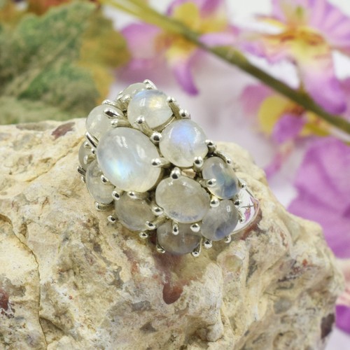 Bague grappe pierres de - bague,