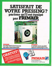 PUBLICITE ADVERTISING 064  1982  FRIMAIR   machine à laver  nettoyage à sec