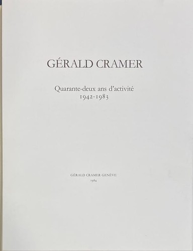 Gérald cramer ans - cramer., 42