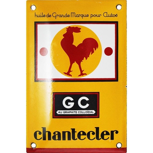 Plaque émaillée huile - ,