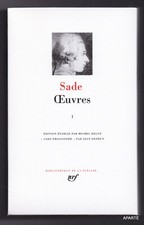 SADE ŒUVRES tome I  Pléiade