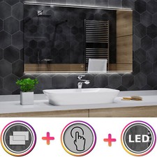 LED Miroir Murale - INTERRUPTEUR TACTILE - Chicago + TOUCH