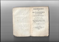 Recherches établissemens charité instruction diocèse du Mans .Cauvin Thomas 1825