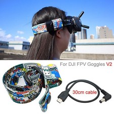 Réglable Serre-Tête Bandeau w/Batterie Trou 30cm Câble pour DJI FPV Lunettes V2