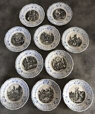 Lot De 10 ASSIETTES Parlantes Jeanne D’Arc En Faïence De DIGOIN & SARREGUEMINES