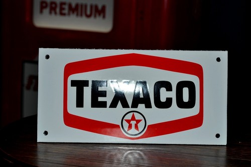 Plaque émaillée texaco huile - émaillée,