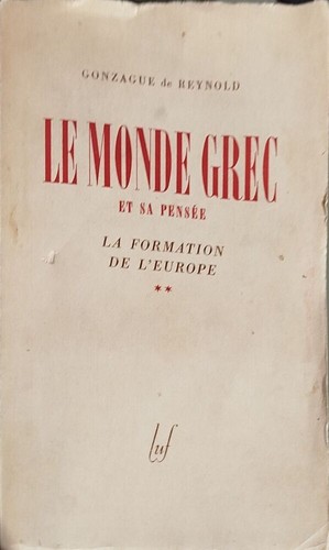 Monde grec sa pensée - grec,