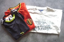 LOT 3 Tee-shirts manches longues, courtes garçon 10 ans Adidas, URBSFA KBVB  TBE