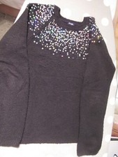 Pull Noir avec Paillettes Fille Kiabi 12 ans