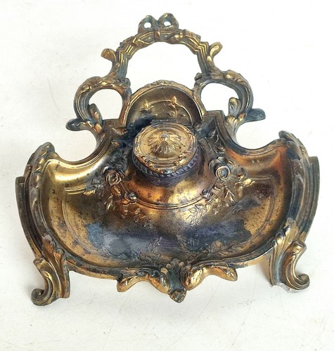 Ancien encrier style louis xvi - encrier,