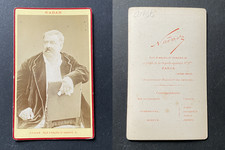 Nadar, Paris, Gros homme à la veste en velours à identifier, artiste, peintre ? 