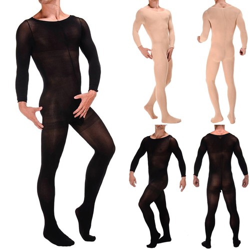 Collant homme transparent bas