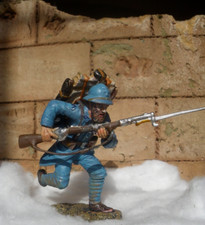 Collection Soldat de plomb:  Le FANTASSIN chargeant Baionnette sur LEBEL ...no 1