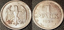 Allemagne - République de Weimar - 1 mark 1924 A, Berlin TTB + ! KM#42