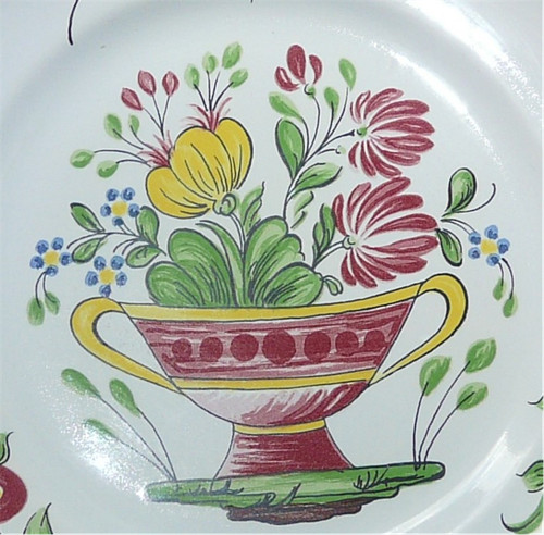 Assiette ancienne décor - assiette,