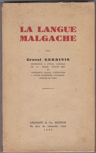 Langue malgache ernest - langue,