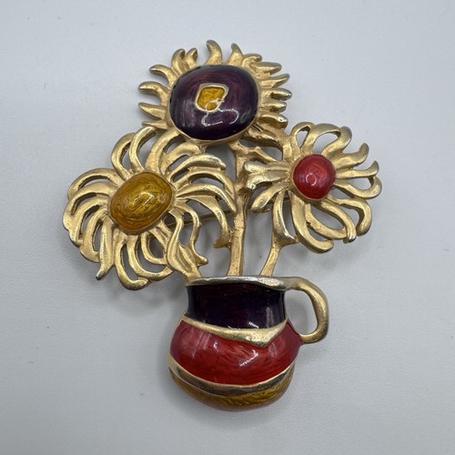 Grande broche métal doré - grande,