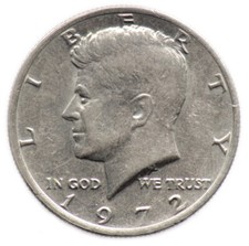 1/2 DOLLAR 1972 ETATS UNIS / USA - Kennedy Half Dollar cupronickel