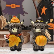 Lot de 2 Statues de Vaches Des