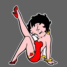 Sticker autocollant Betty Boop jambe en l'aire couleur