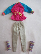 BARBIE - TUNIQUE + PANTALON + JAMBIERES des année 80-90 - 246-8