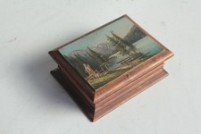 Boîte à timbres bois peint