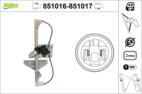 Lève vitre avant valeo 851016 - avant,