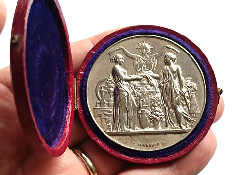 Grande medaille argent massif - argent,