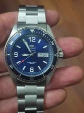 New orient mako blue dial - new,