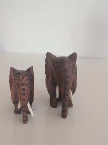 éléphant bois sculpté - Éléphant, en