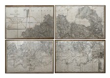 RARE CARL WIEBEKING TOPOGRAPHISCHE CARTE VON DEM HERZOGTHUM BERG XVIII°