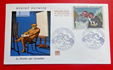 ENVELOPPE FDC  1er jour :  1966  H. DAUMIER  (  CRISPIN et SCAPIN )