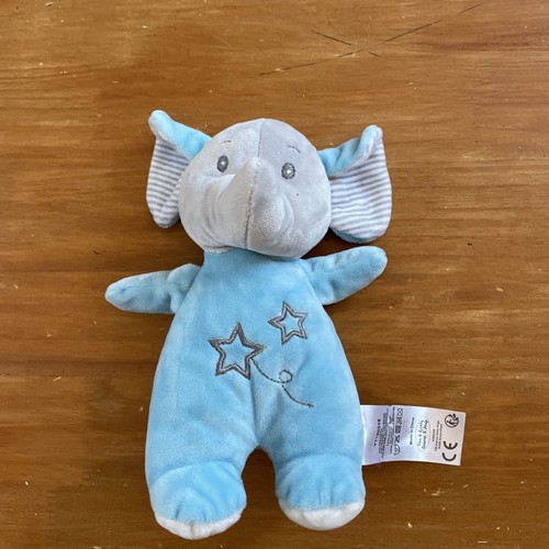 Doudou peluche elephant bleu - doudou,