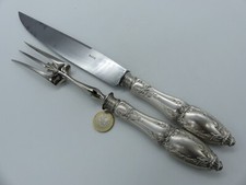 SERVICE A DECOUPER St LOUIS XVI ARGENT MASSIF AVEC COFFRET JOSEPH CROSSARD 1900